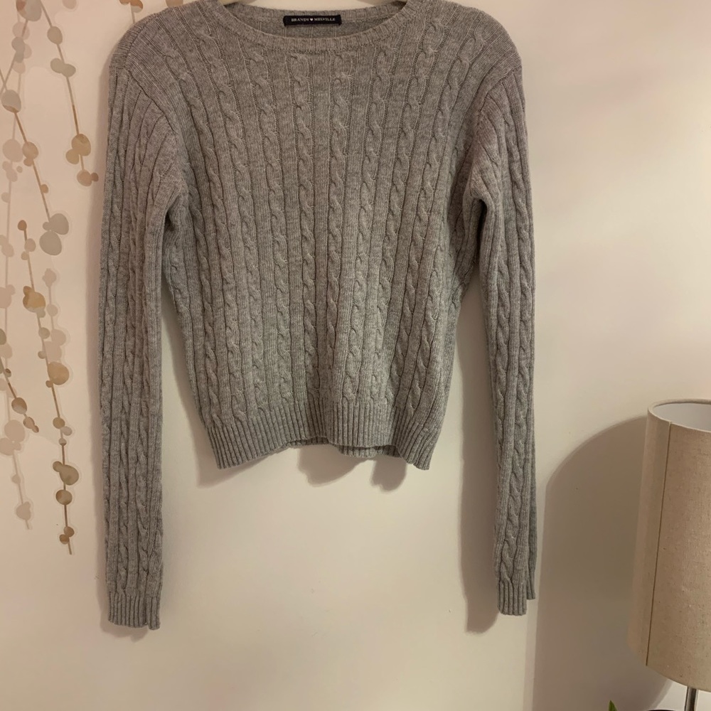 ⭐️BRANDY MELVILLE GREY KNITTED SWEATER - Picture 5 of 12